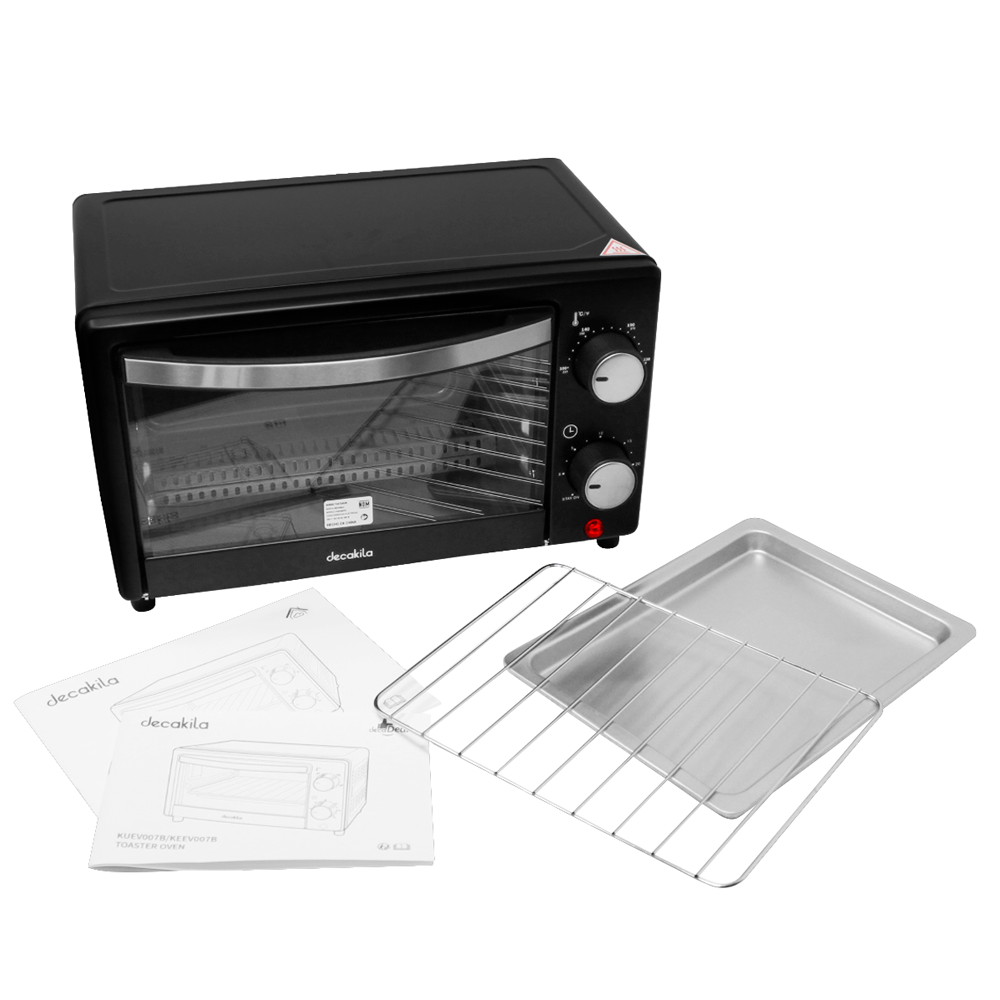 Horno Tostador Eléctrico 10 L Negro Decakila KUEV007B (Caja de 4 Piezas)