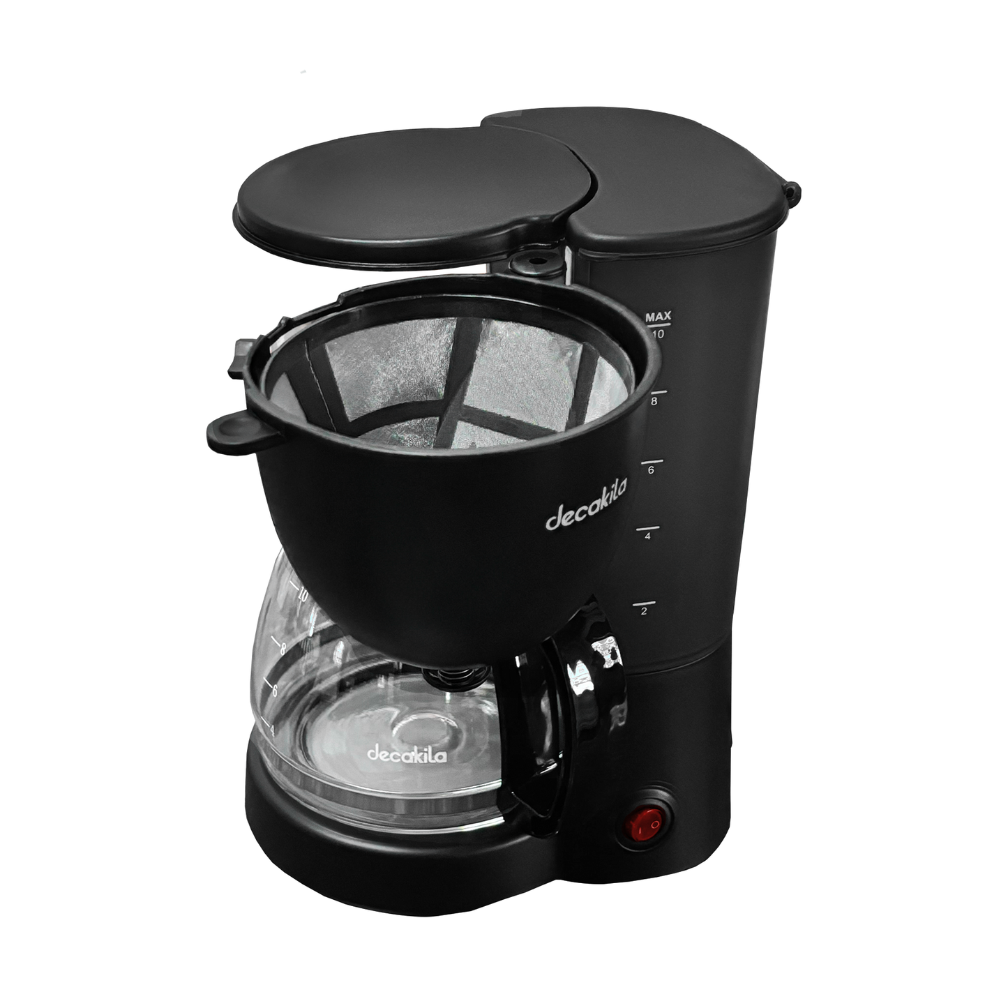 Cafetera de Goteo 10 Tazas (1.25 L) Negra Decakila KUCF001B (Caja con 6 Piezas)
