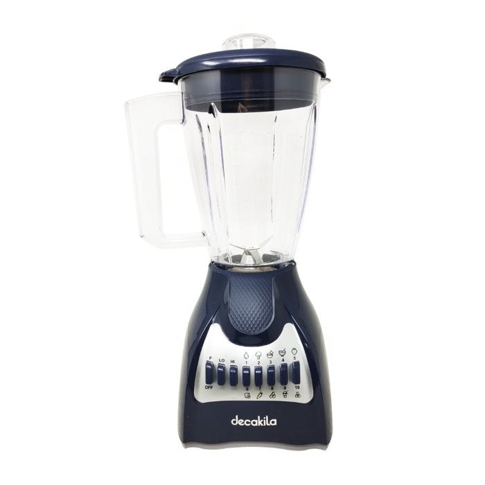 Licuadora 10 Velocidades Vaso Plástico Azul Decakila KUJB044L