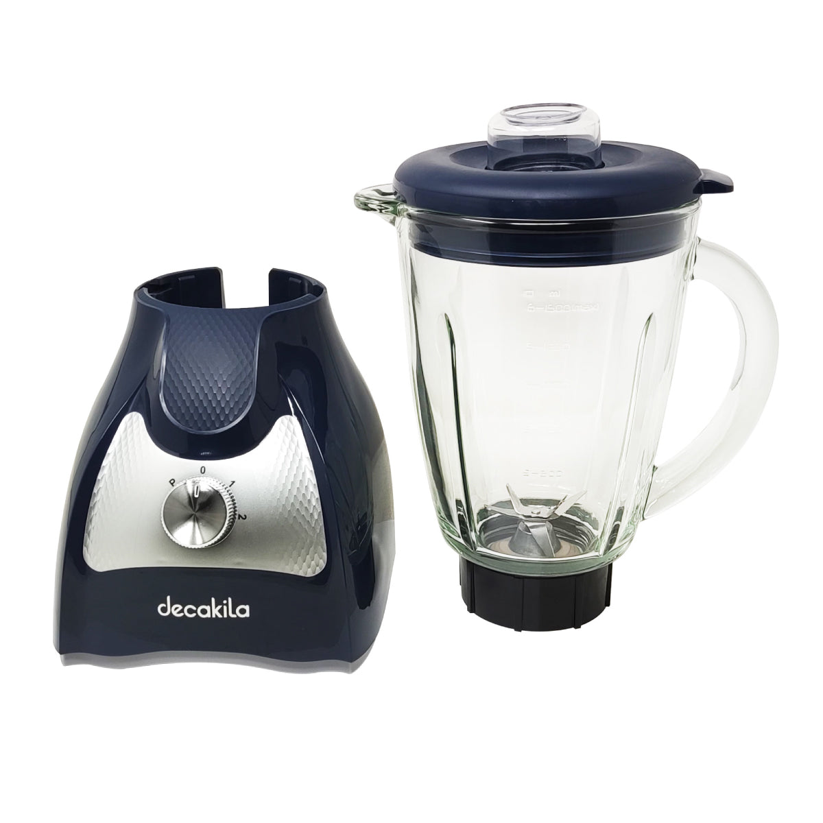 Licuadora 2 Velocidades Vaso Vidrio Azul Decakila KUJB045L