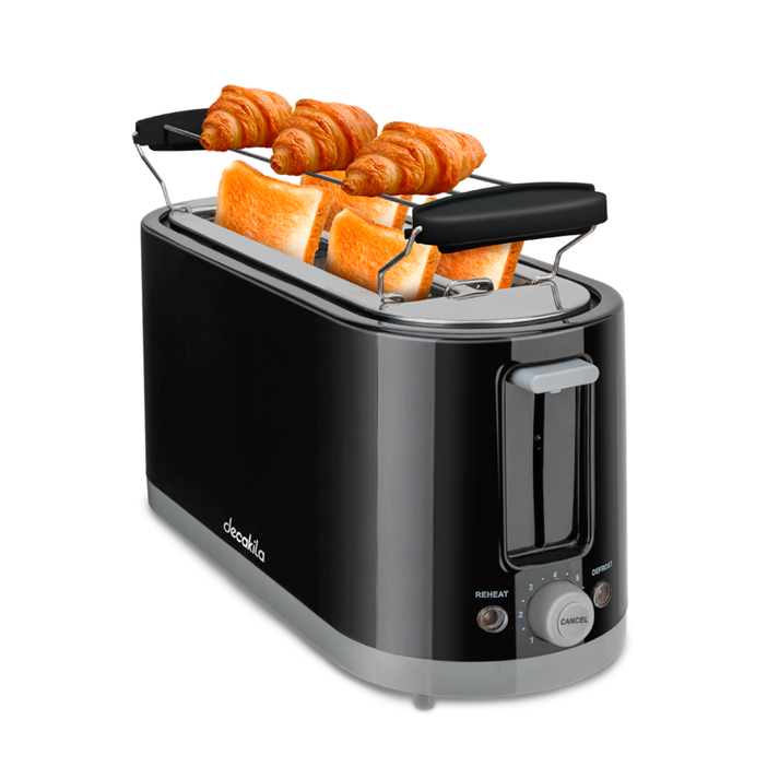 Tostador Multifunción 4 Rebanadas 1400 W Negro Decakila KUTS011B (Paquete con 6 piezas)