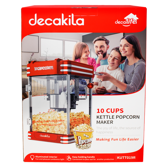 Máquina para Hacer Palomitas Tipo Cinema Roja Decakila KUTT019R