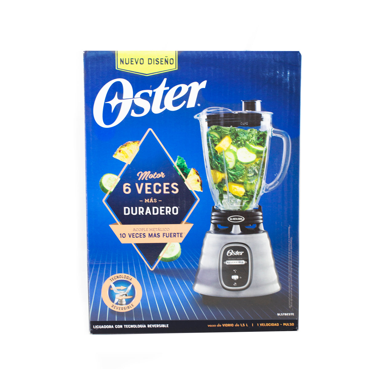 Licuadora 1 Velocidad + Pulso Vaso de Vidrio Reversible Oster BLSTBESTE (2114087)