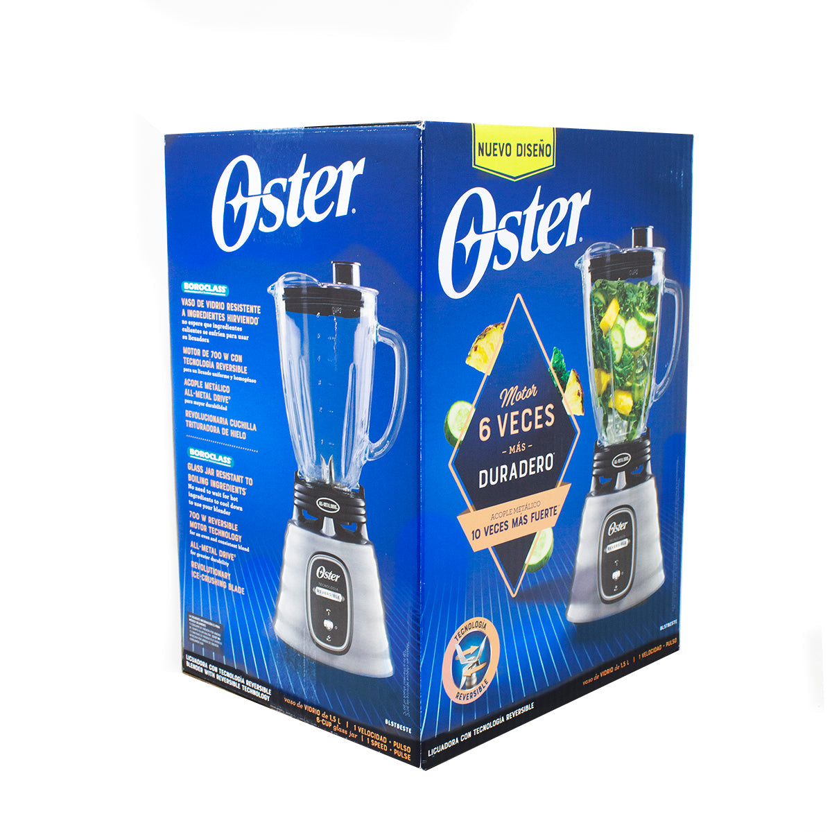 Licuadora 1 Velocidad + Pulso Vaso de Vidrio Reversible Oster BLSTBESTE (2114087)