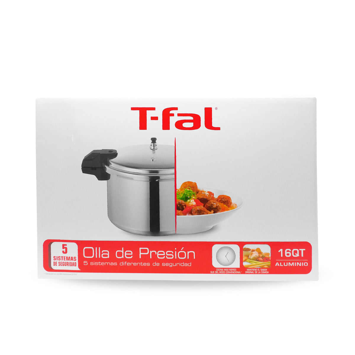 Olla Express de Presión 16 Qt (15 L) Secure Aluminio T-fal YL307LA10