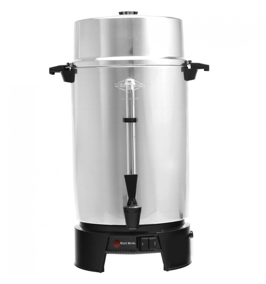Cafetera Percoladora 100 Tazas Aluminio Comercial West Bend 33600