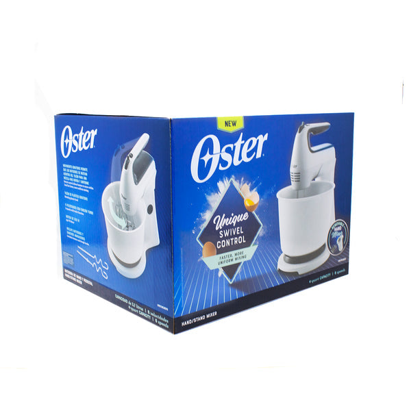 Batidora de Mano y Pedestal 6 Velocidades Tazón de Plástico Blanca Oster FPSTHS3610
