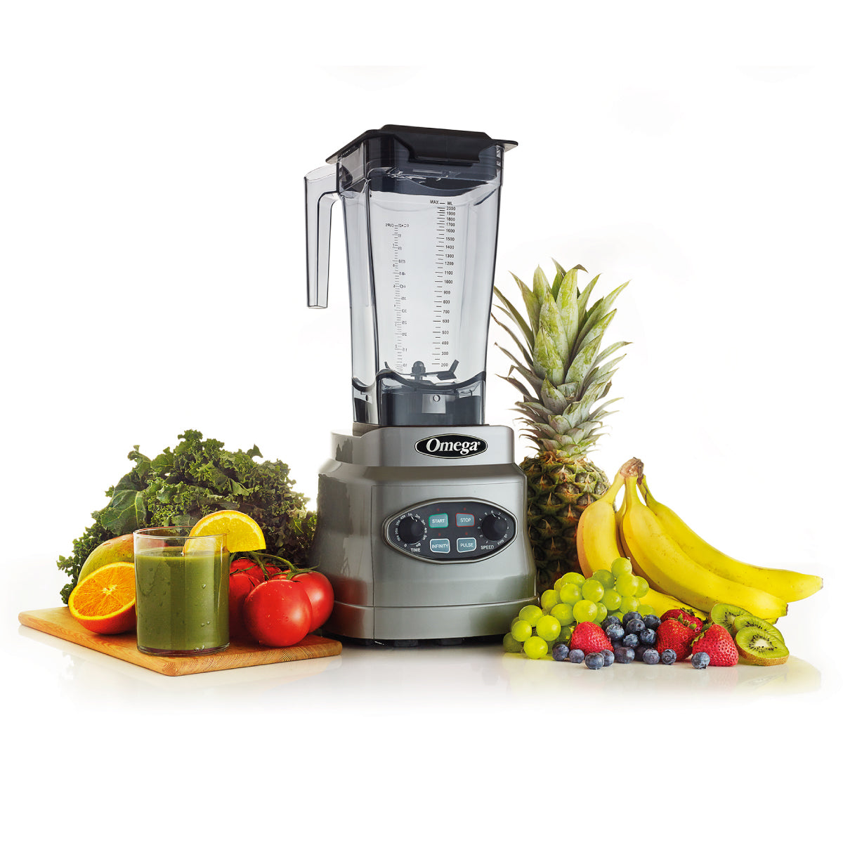 Licuadora 10 Velocidades 3 Hp con Temporizador Vaso Tritan Profesional Omega OM7560F