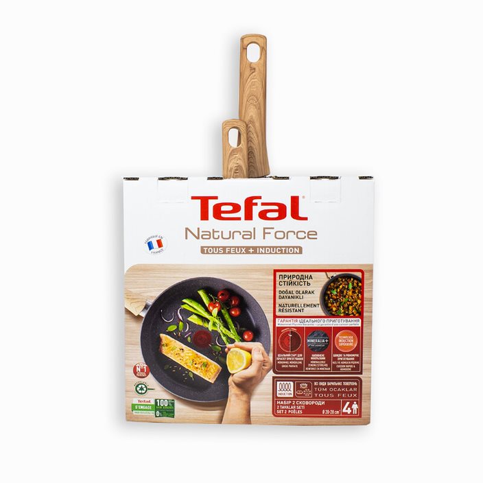 Juego de 2 Sartenes 20/28 cm Natural Force T-FAL G2669082