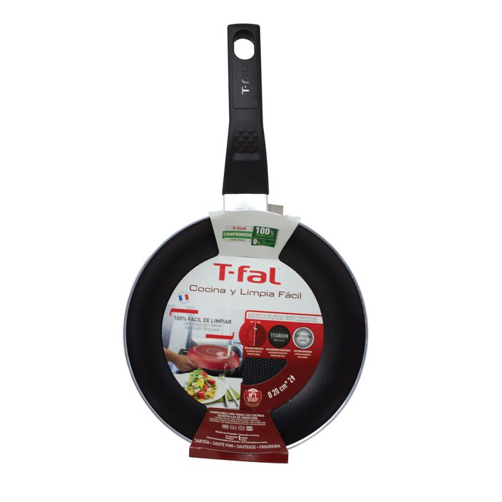 Sartén 20 cm Antiadherente Cocina y Limpia Fácil Rojo T-Fal B5620282