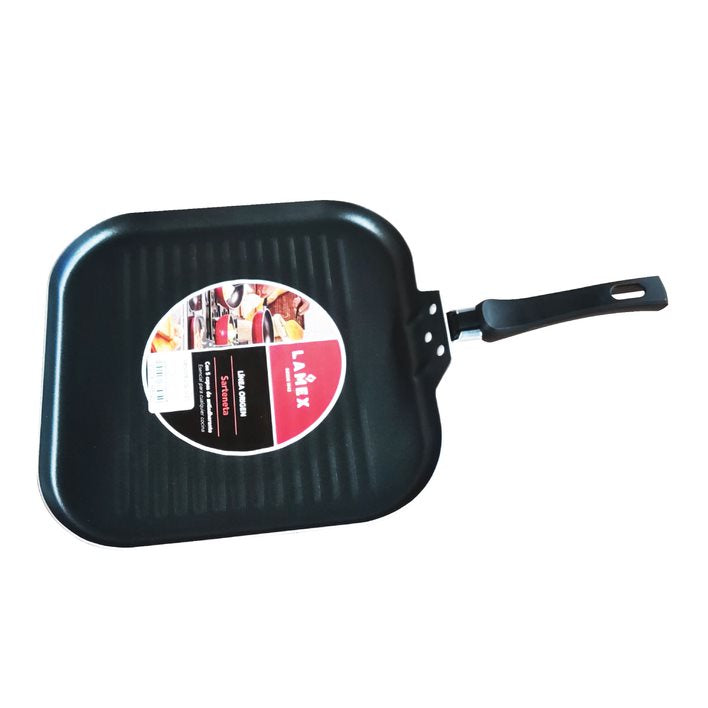 Sartén Cuadrado 28 Cm Acanadalada con Antiadherente Rojo Lamex 6534-0
