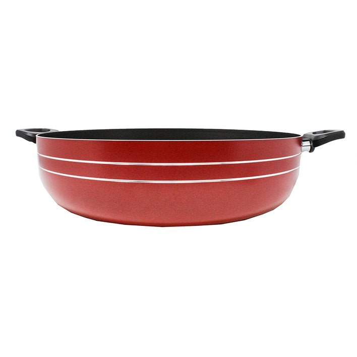 Arrocera 34 Cm con Tapa de Vidrio Antiadherente Roja Lamex 6591-3