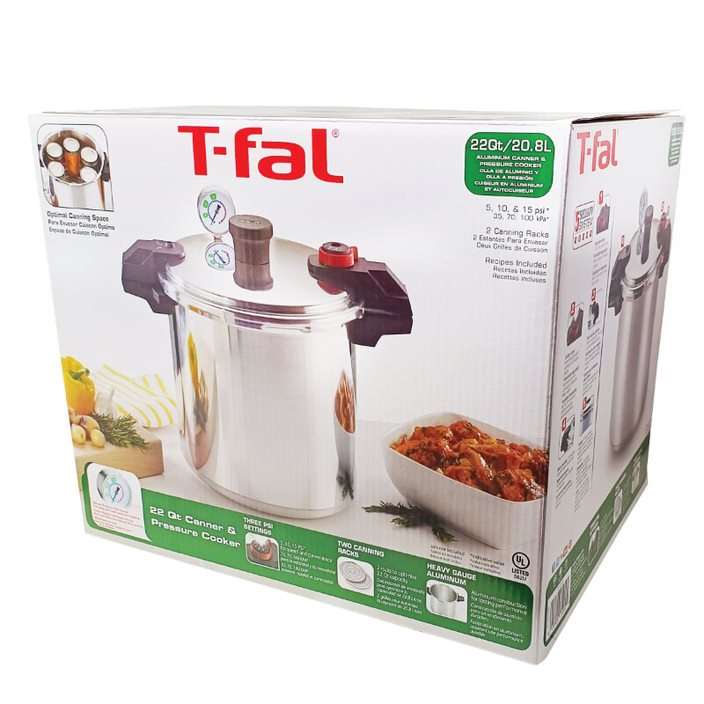 Olla Express de Presión 22 Qt (20.8 L) Secure Aluminio T-fal P3105231