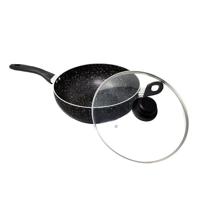 Batería de Cocina 16 Piezas Black Stone 360° Negro Lamex 6781-8
