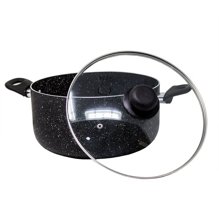 Batería de Cocina 16 Piezas Black Stone 360° Negro Lamex 6781-8