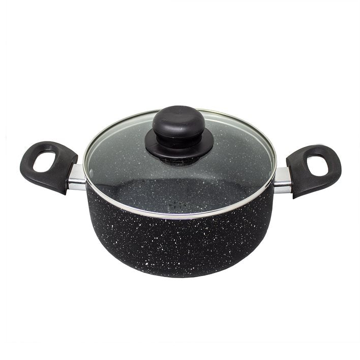 Batería de Cocina 16 Piezas Black Stone 360° Negro Lamex 6781-8