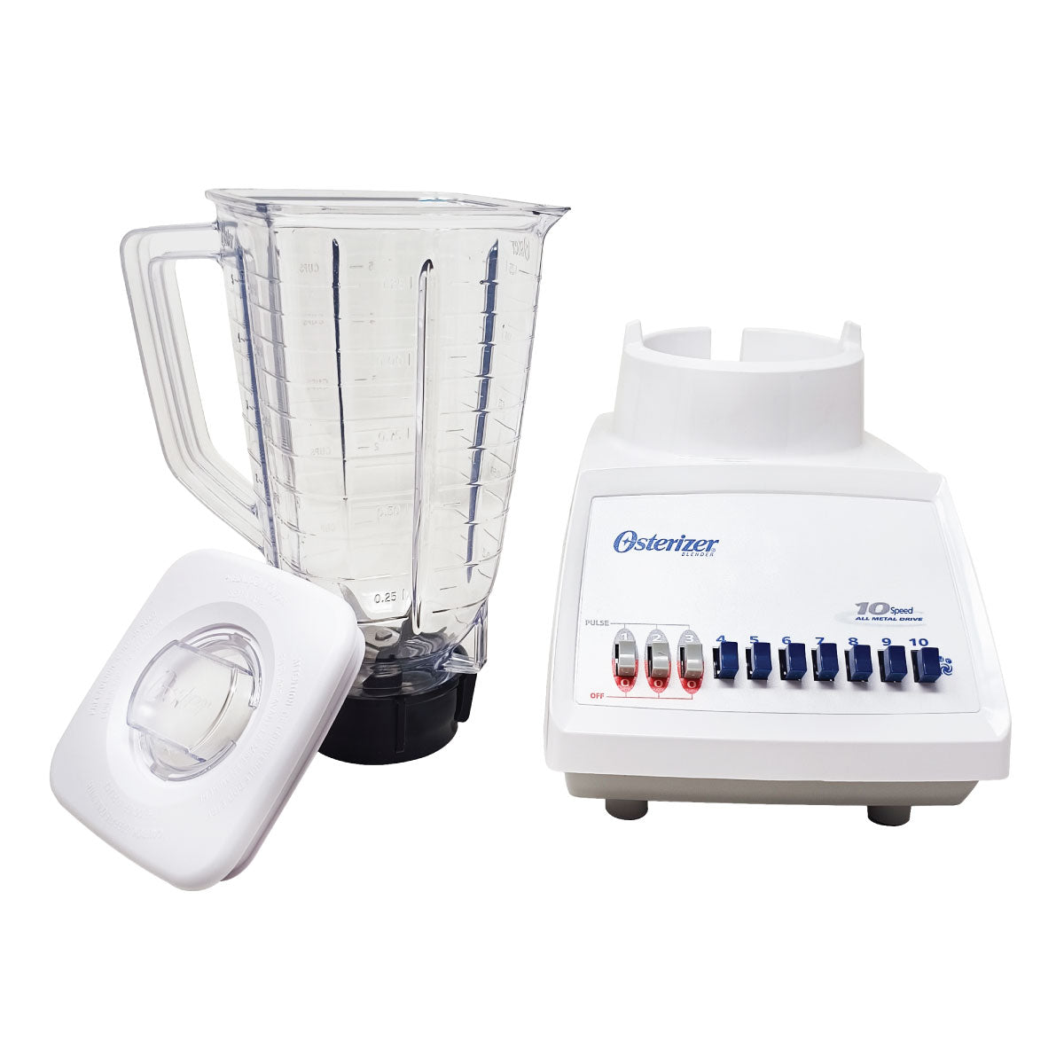 Licuadora 10 Velocidades Vaso Plastico Blanca Oster BLST4108 (2178225)