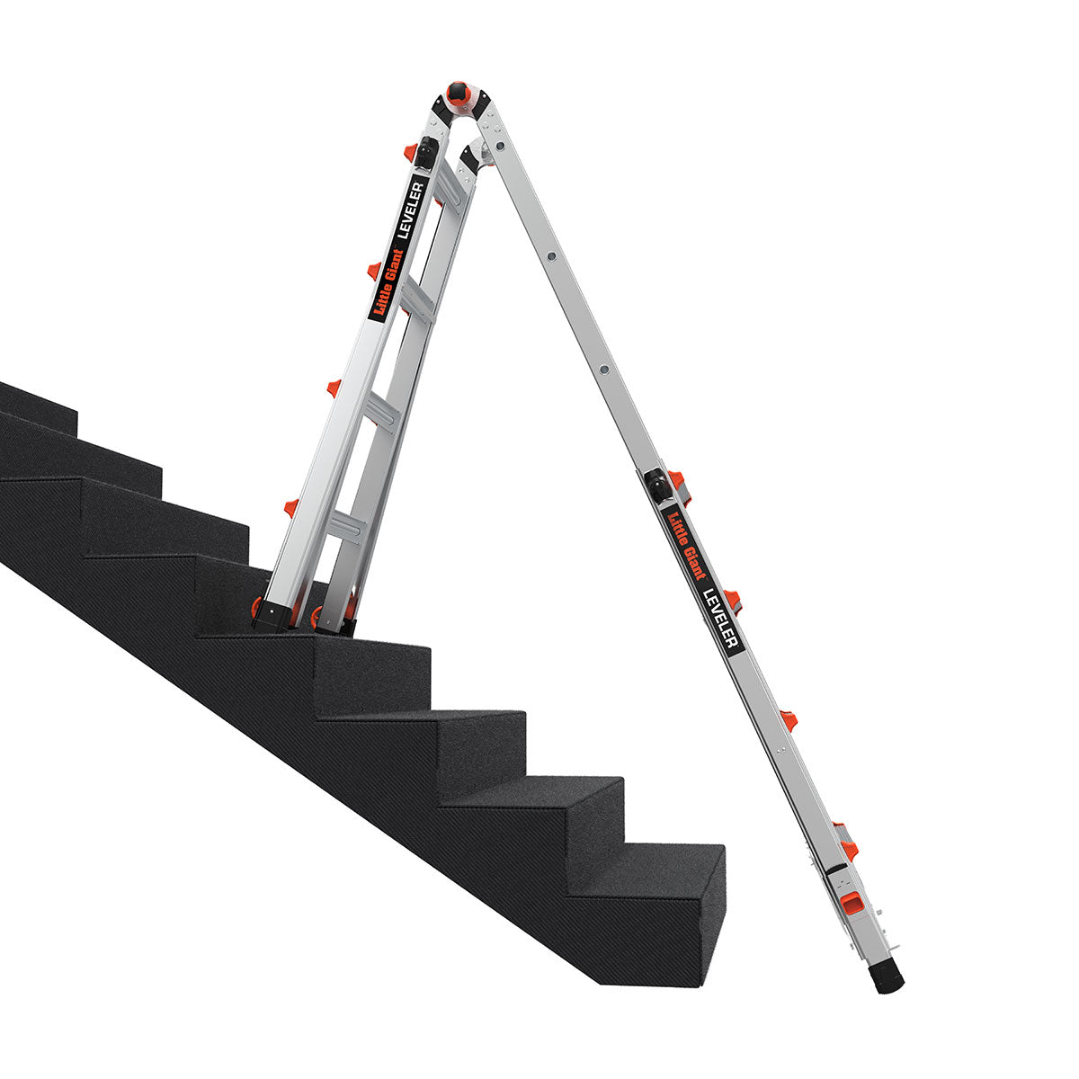 Escalera De Aluminio 17' (5.18 m) Tipo I A con Niveladores Leveler Little Giant 16517