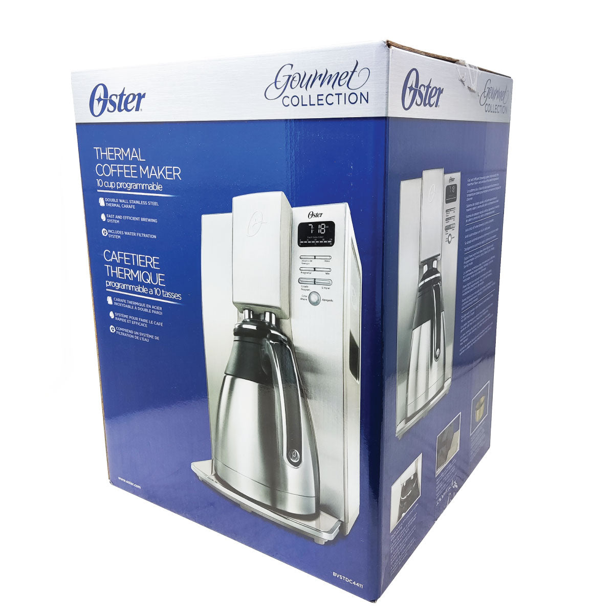 Cafetera Programable 10 Tazas Jarra de Acero Inoxidable Oster Bvstdc4411-013