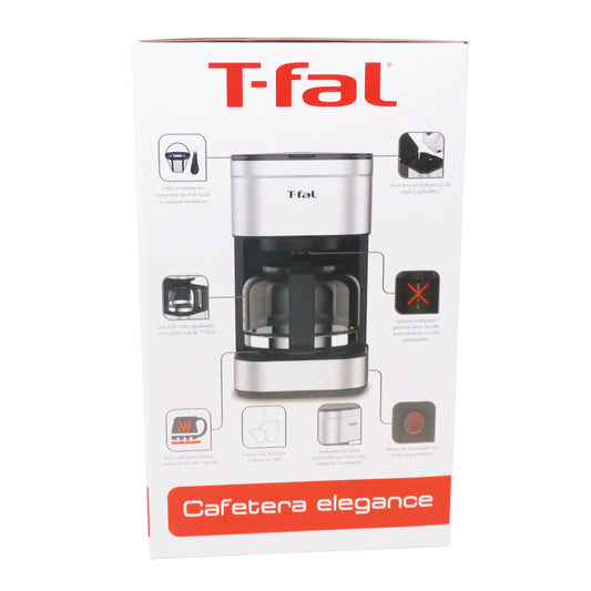 Cafetera 7 Tazas Acero Inoxidable Elegance T-fal CM223DMX (Caja de 4 Piezas)