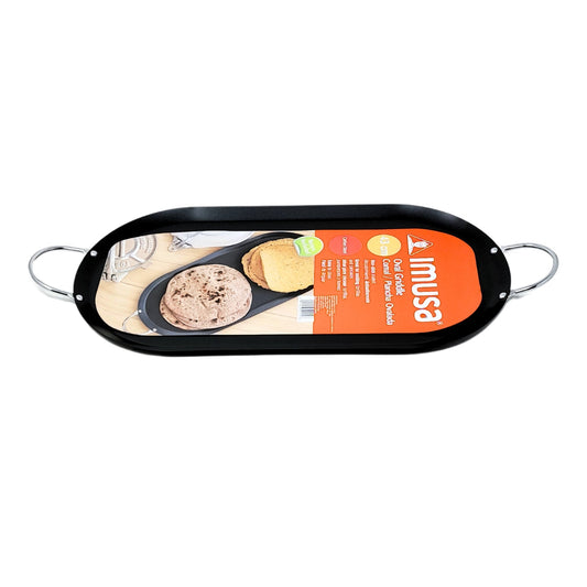 Comal Plancha 17" (43 cm) Ovalada con Antiadherente Negro Imusa MXMIMU-52015