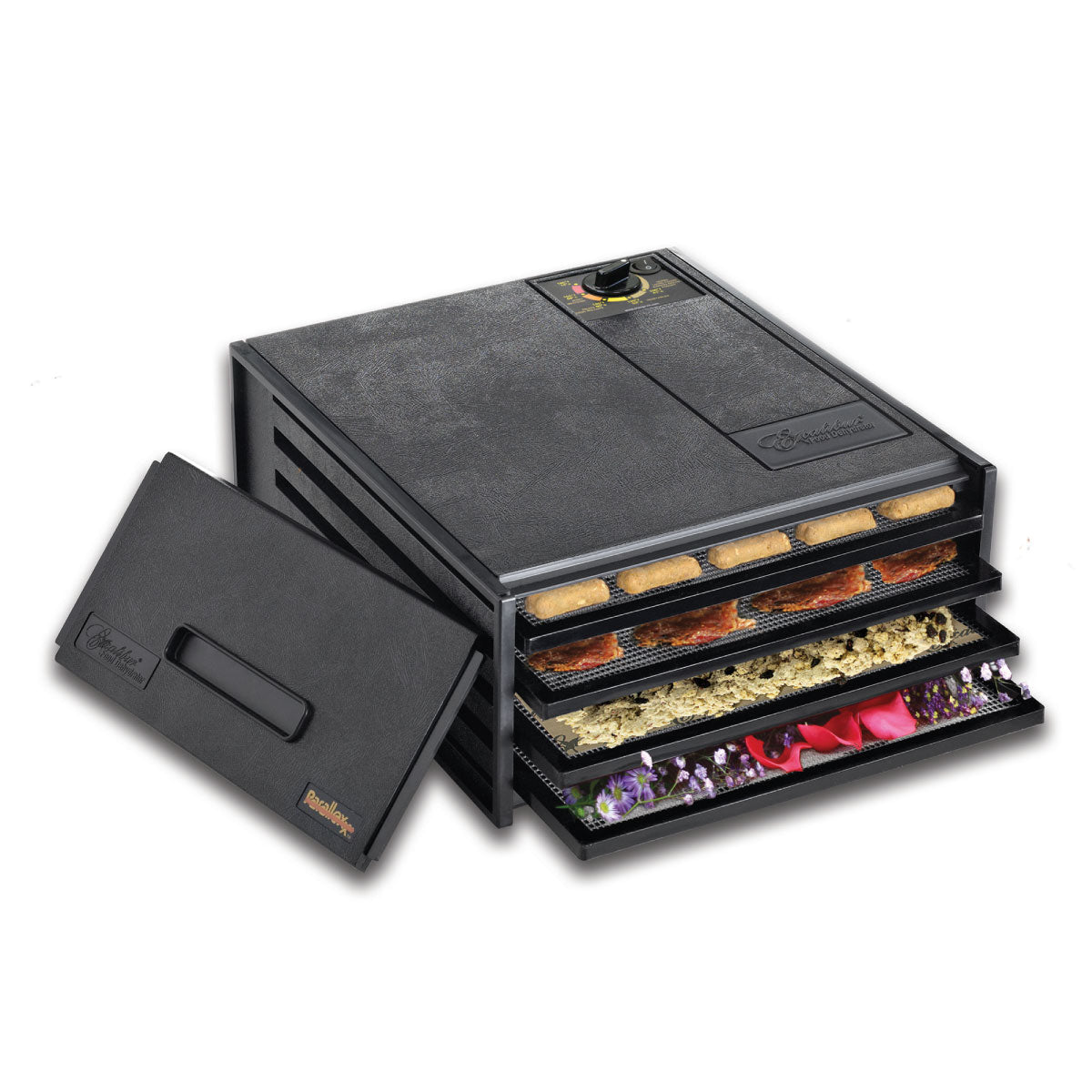 Deshidratador de Alimentos de 4 Charolas Negro Excalibur 2400