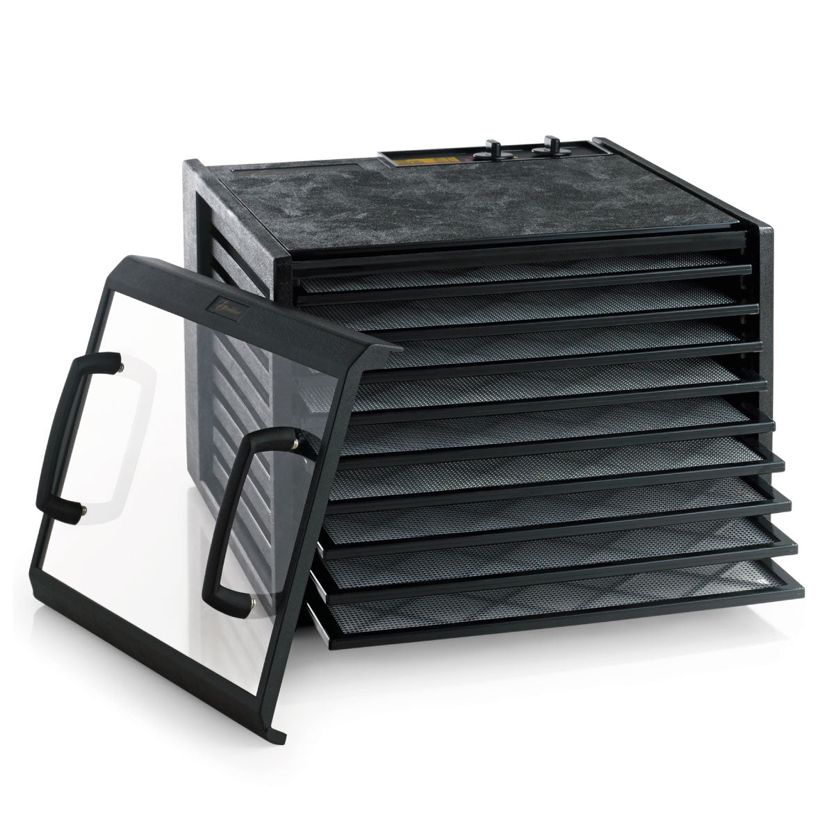 Deshidratador de Alimentos 9 Charolas Con Timer y Puerta transparente Negro Excalibur 3926TCDB