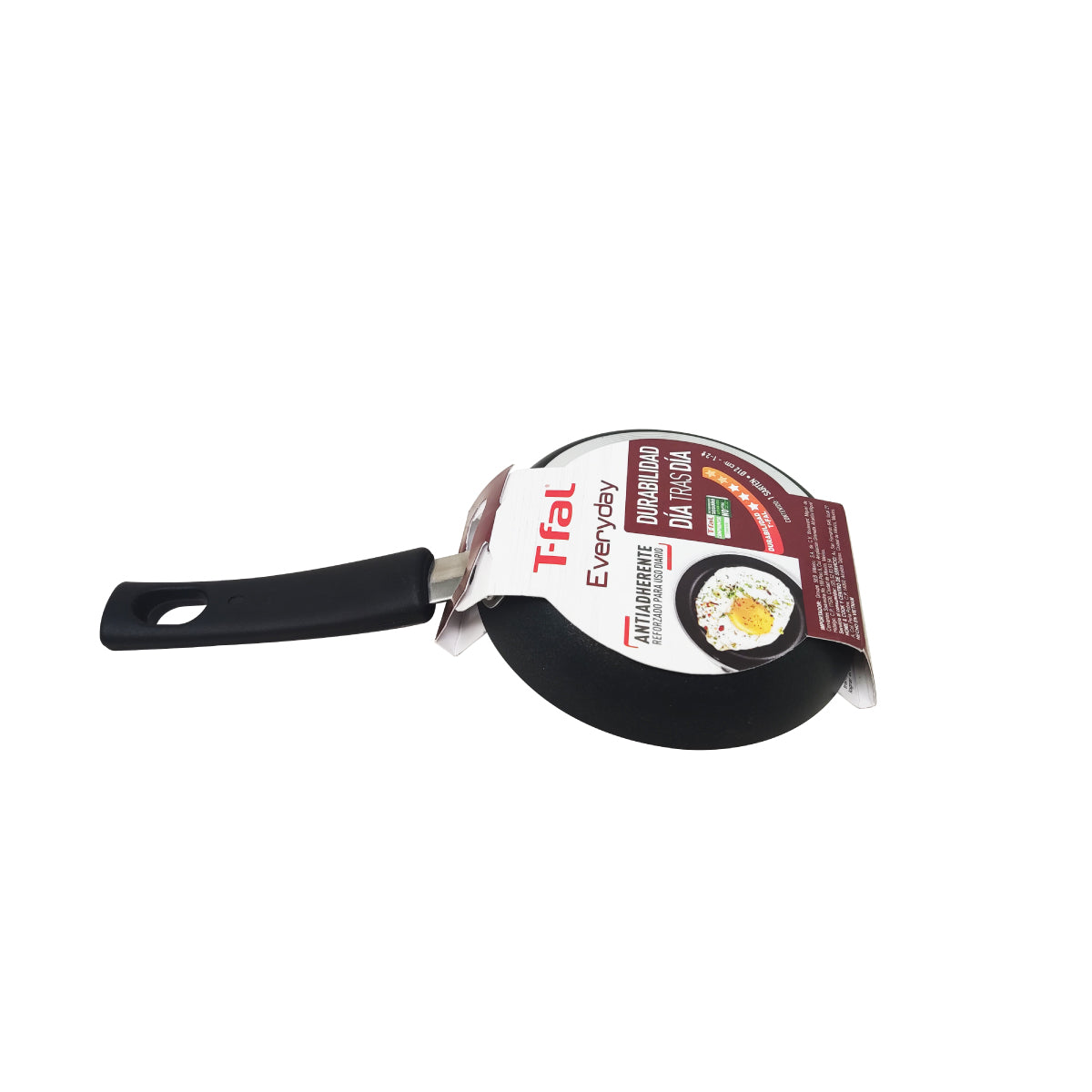 Sartén 12 Cm con Antiadherente Everyday Titanium Negro T-fal B2460084