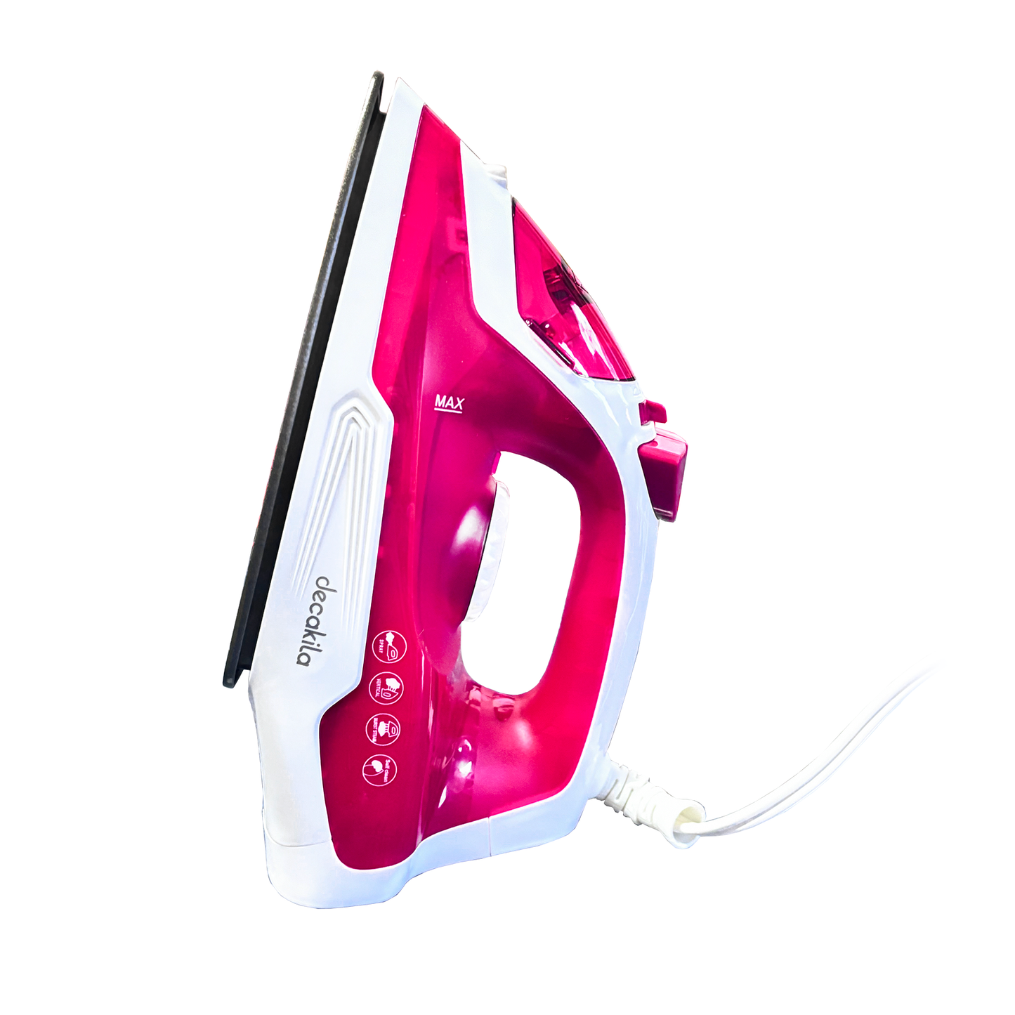 Plancha de Vapor Suela Antiadherente 1100 W  Rosa Decakila KUEN002R
