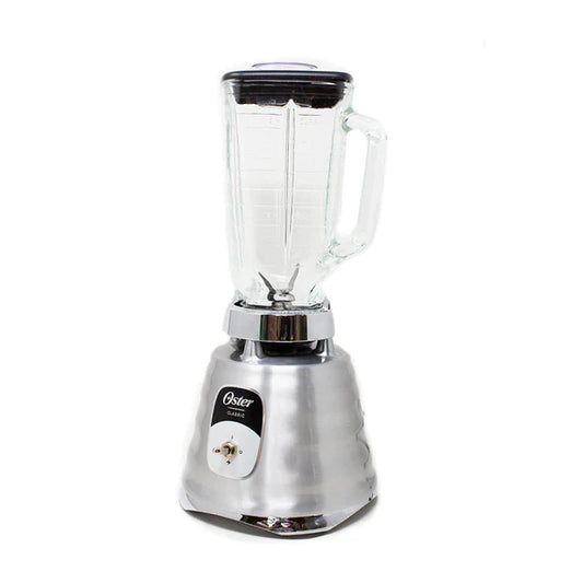 Licuadora 1 Velocidad + Pulso Vaso de Vidrio Clásica Cromo Oster BLST4127 (2114112)