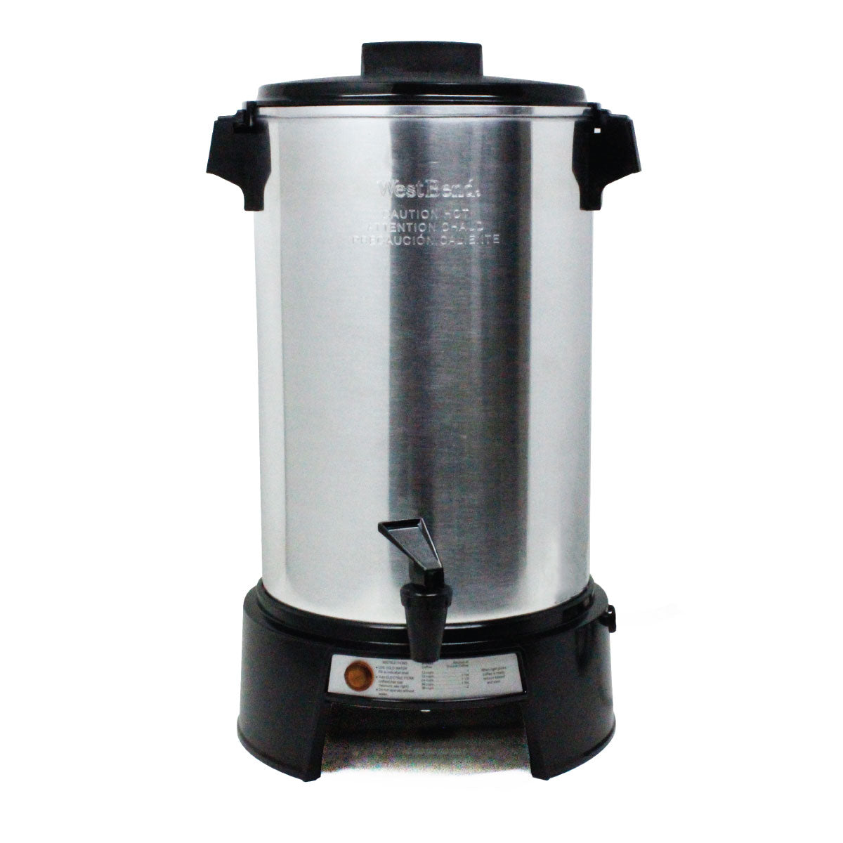 Cafetera Percoladora de 36 Tazas Comercial en Aluminio Pulido West Bend 43536