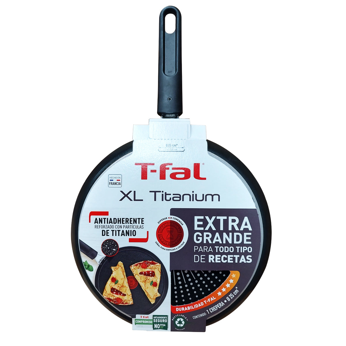 Crepera de 25 cm con Antiadherente XL Titanium T-Fal B4371083
