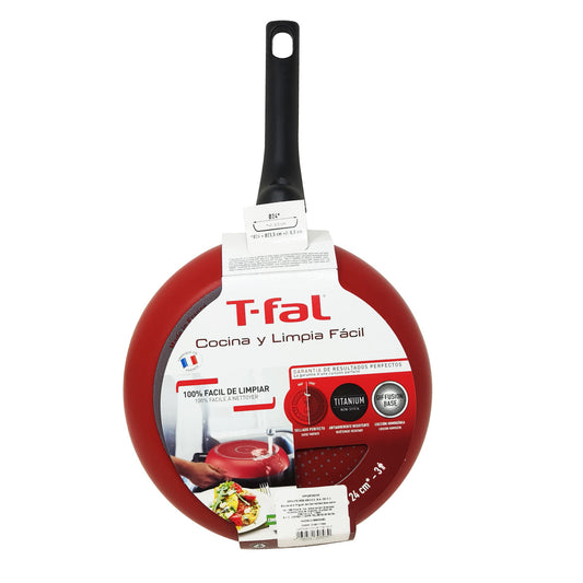 Sartén 24 cm Antiadherente Cocina y Limpia Fácil Rojo T-Fal B5620482