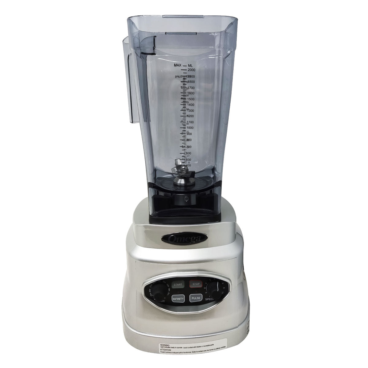 Licuadora 10 Velocidades 3 Hp con Temporizador Vaso Tritan Profesional Omega OM7560F