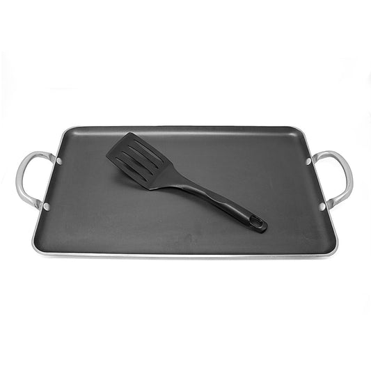 Plancha Charola Antiadherente Texas Grill con Volteador Lamex 6501-2 (Paquete de 8 Piezas)