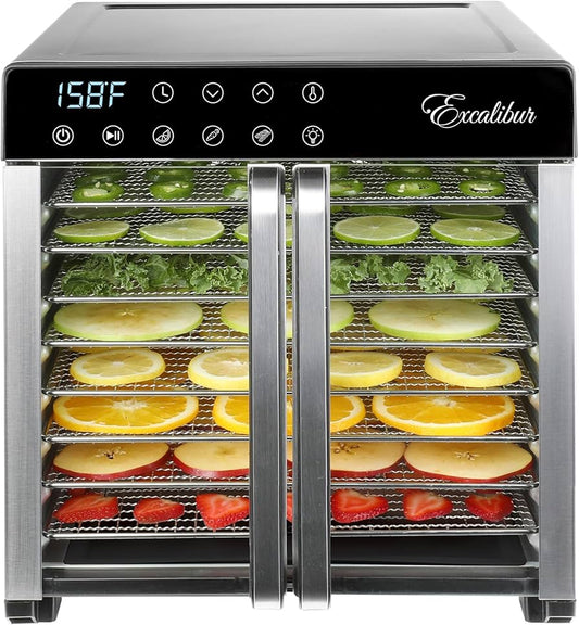 Deshidratador de Alimentos 8 Charolas Panel Digital Excalibur DH08SCSS13