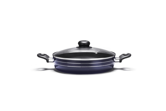 Arrocera 28 Cm con Tapa de Vidrio Antiadherente Azul Lamex 6730-6