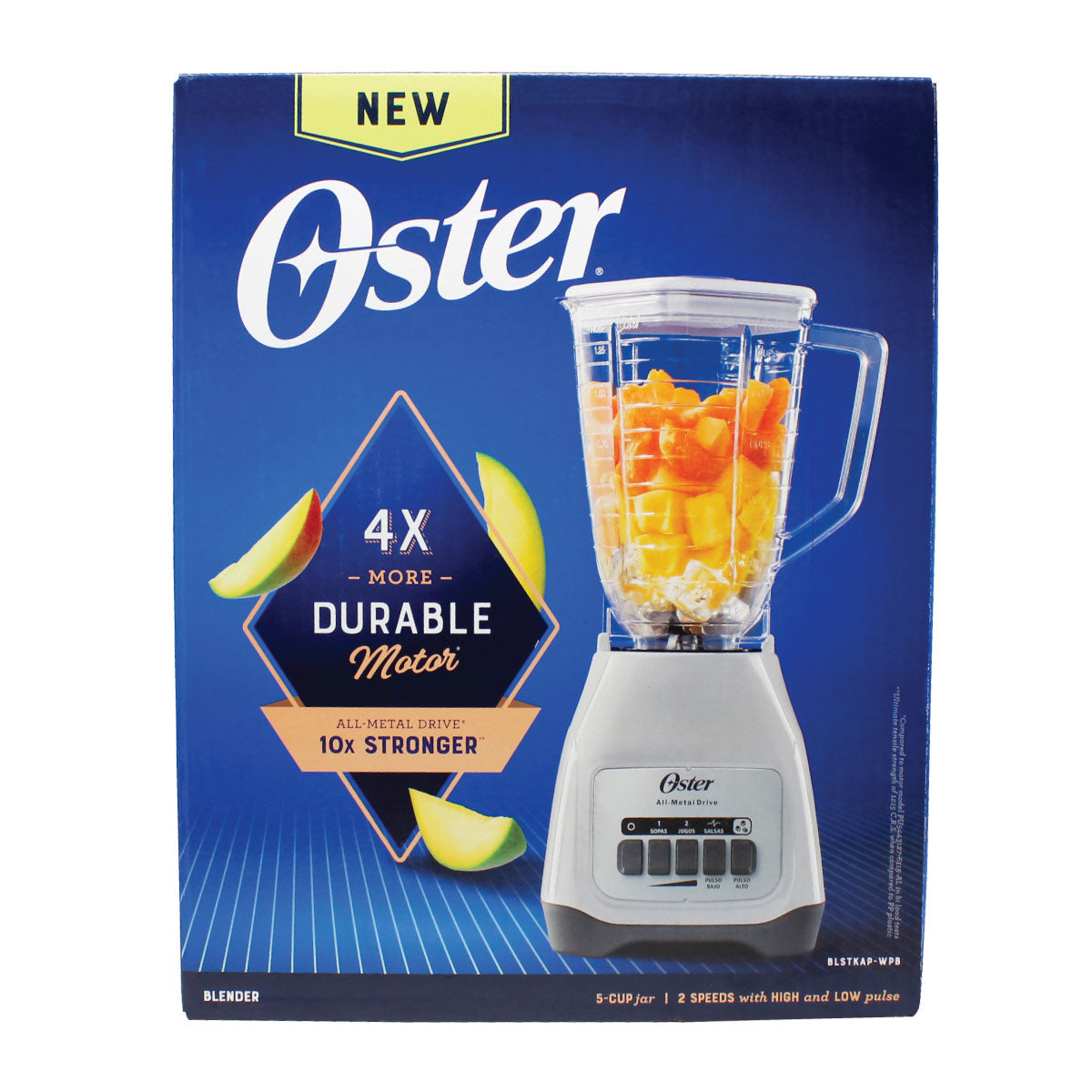 Licuadora 2 Velocidades + 2 Pulso Vaso de Plastico Blanca Oster BLSTKAP-WPB-013 (2110672)