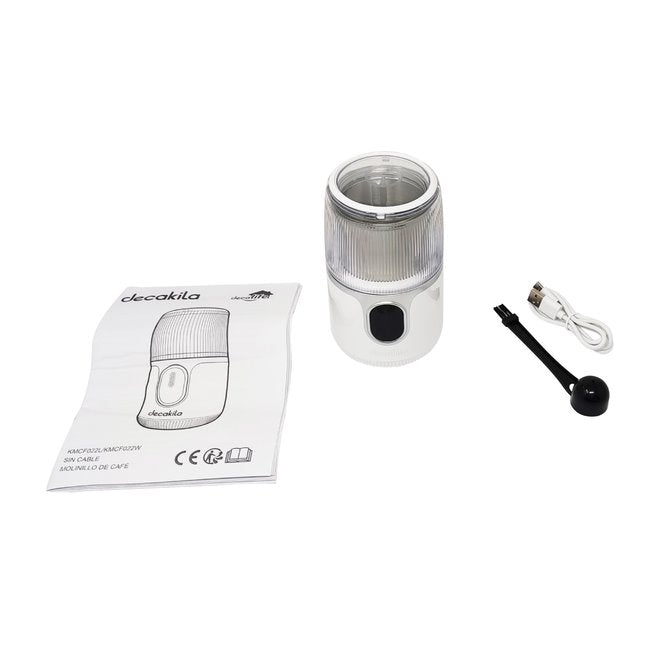 Molino de Café Blanco Inalámbrico Decakila KMCF022W (Paquete con 12 piezas)