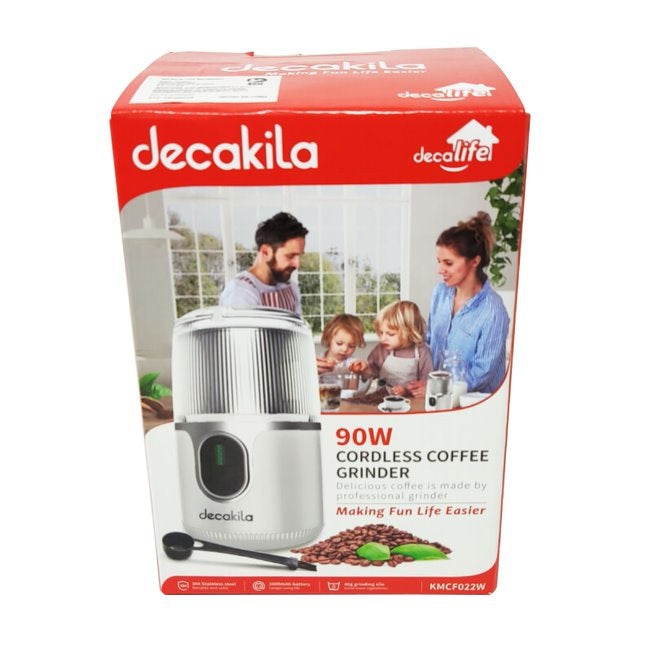 Molino de Café Blanco Inalámbrico Decakila KMCF022W (Paquete con 12 piezas)