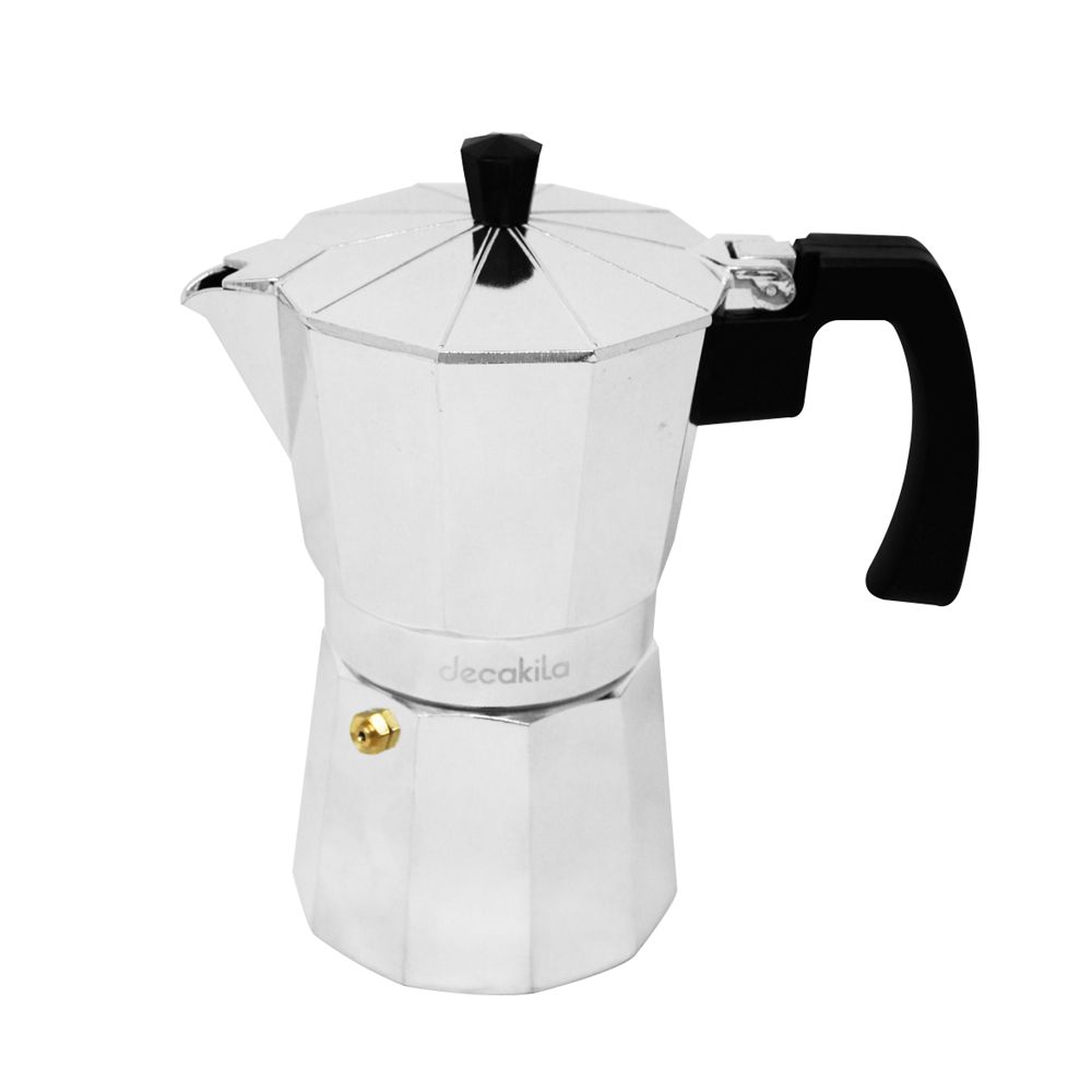 Cafetera de Expresso Moka 6 Tazas Aluminio Decakila KMCF023M (Caja con 24 Piezas)