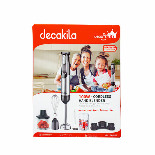 Batidora de inmersión 5 en 1 Inalámbrica Negra Decakila KMJB021B (Caja con 6 Piezas)