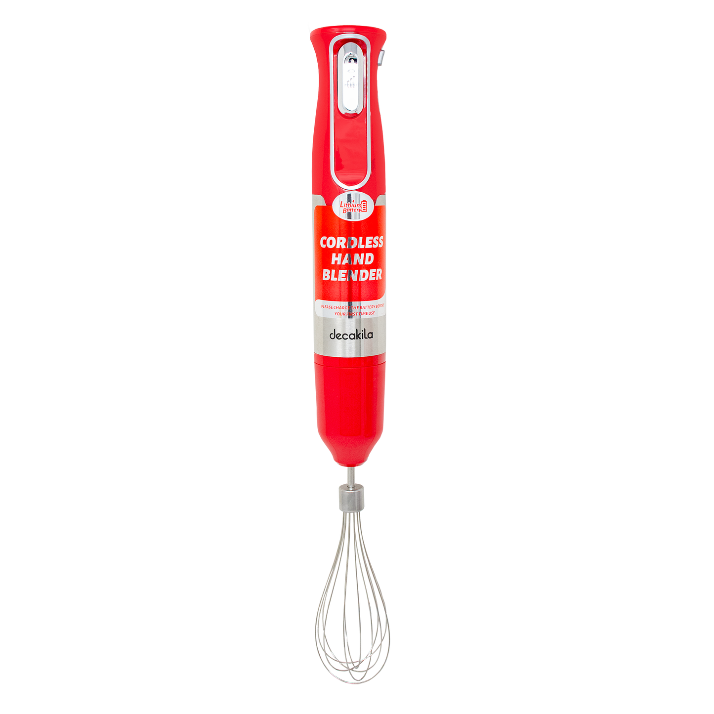Batidora de inmersión 5 en 1 Inalámbrica Roja Decakila KMJB021R (Caja con 6 Piezas)