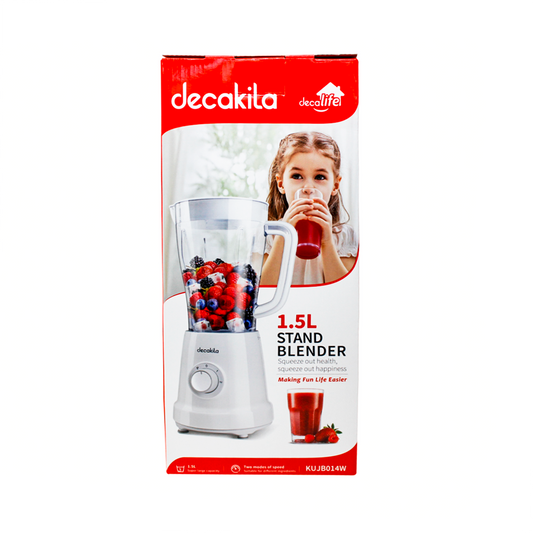 Licuadora 2 Velocidades + Pulso Vaso de Plástico 500 W Blanca Decakila KUJB014W (Caja de 4 Piezas)
