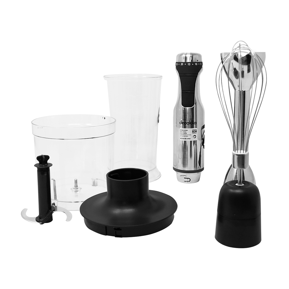Batidora de Inmersión 4 en 1 600 W Acero Inoxidable Decakila KUJB018M (Caja de 6 Piezas)
