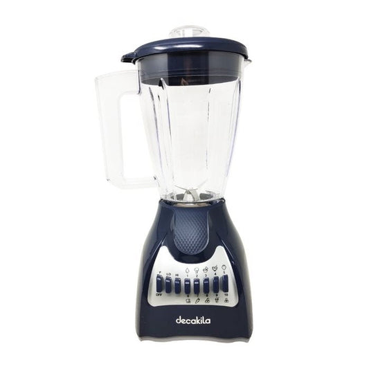 Licuadora 10 Velocidades Vaso Plástico Azul Decakila KUJB044L