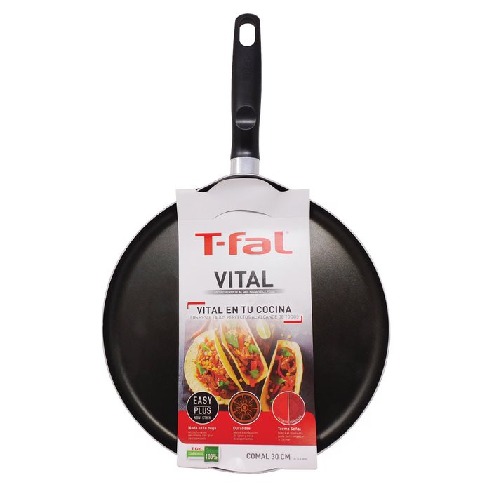 Crepera 30 Cm con Antiadherente Easy Plus Vital Negro T-fal 0391100