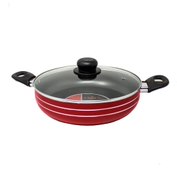 Arrocera 28 Cm con Tapa de Vidrio Antiadherente Roja Lamex 6731-3