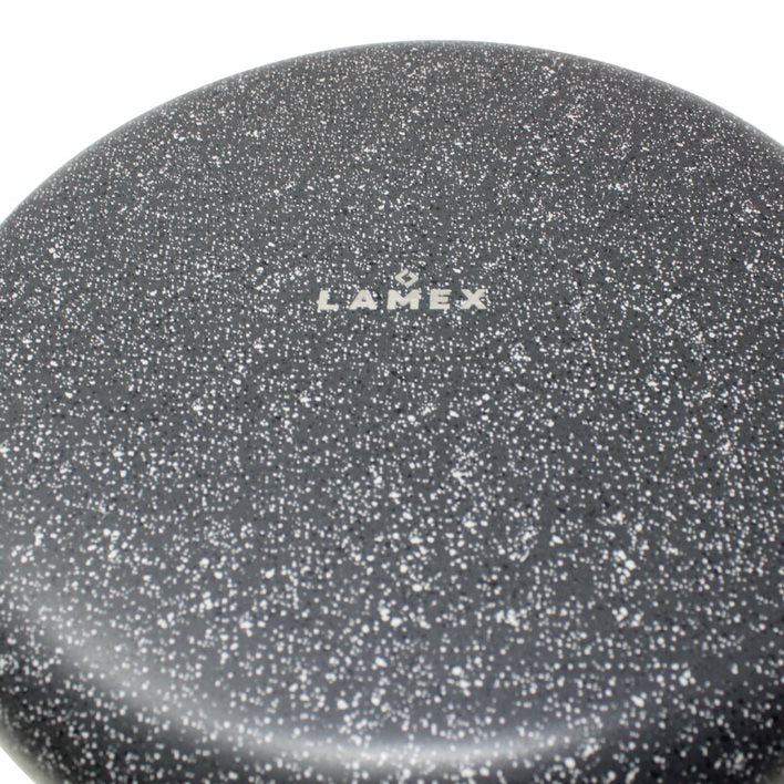 Arrocera 40 cm Antiadherente Stone 360° con Tapa de Vidrio Lamex 6748-1