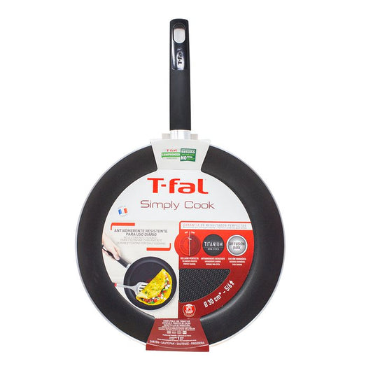Sartén 30 cm Antiadherente Simply Cook Rojo T-Fal B5740782